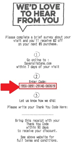 Saverslistens Survey Code