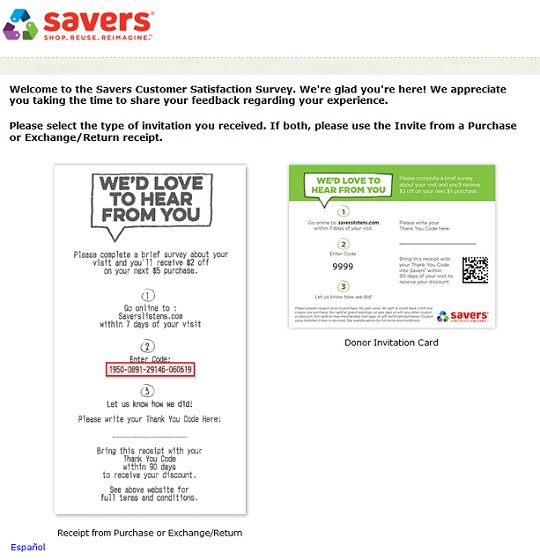 Savers listens Survey