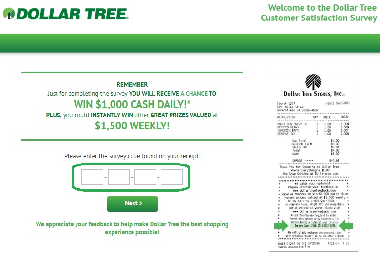 Dollar Tree Customer Satisfaction Survey