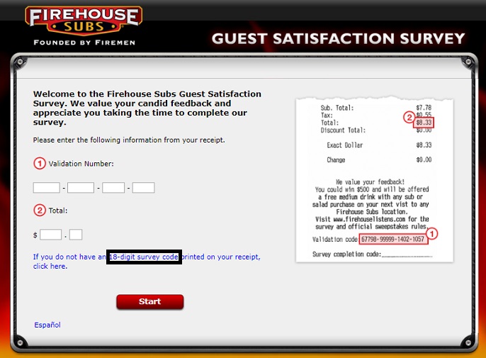 Firehouse Subs Guest Satisfaction Survey