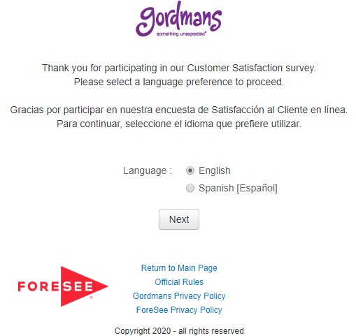 Gordmans Guest Survey