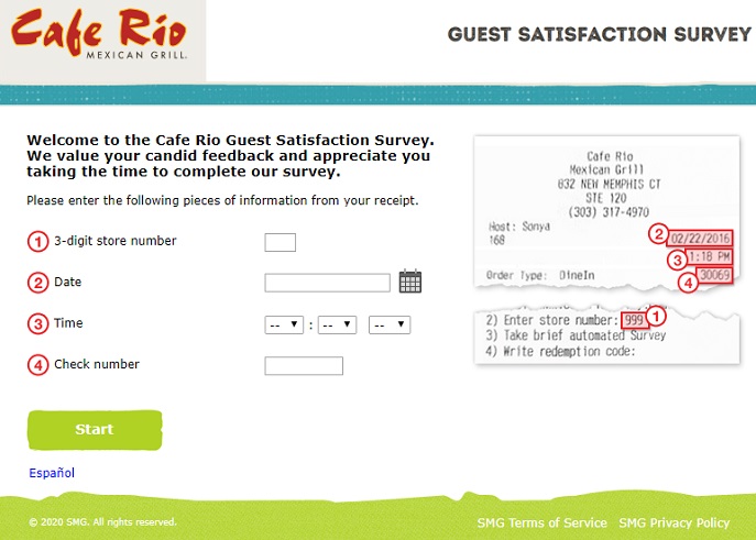 Cafe Rio Survey