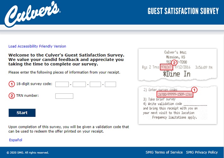 Culver's Guest Satisfaction Survey