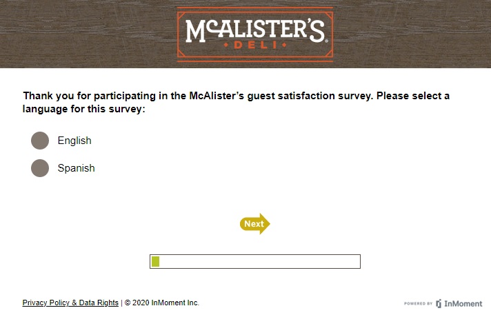 mcalisters survey